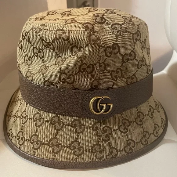 Gucci bucket hat purchased at Gucci store, like brand new, worn 1 time Gucci GG Canvas Bucket Hat | eBay main image 3